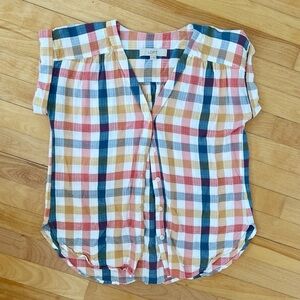 LOFT Plaid Blouse - Size XS
